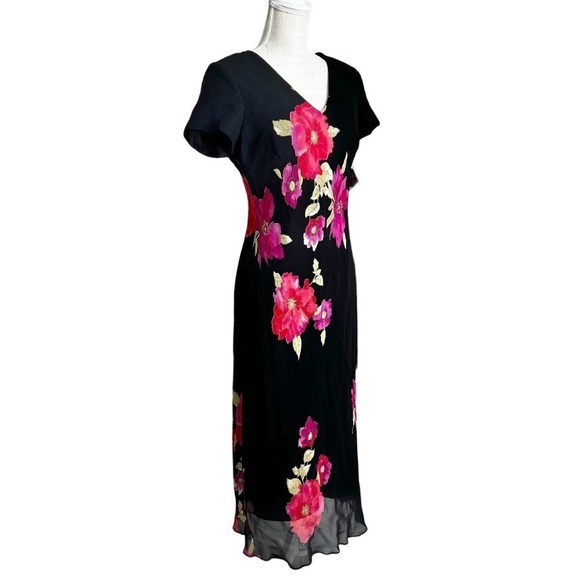 Evan Picone Black Lined Dress Size 10 - Picture 3 of 8